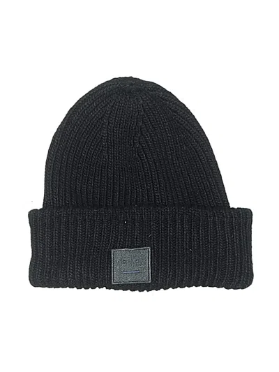 Pre-owned Acne Studios Beanie Hat In Black
