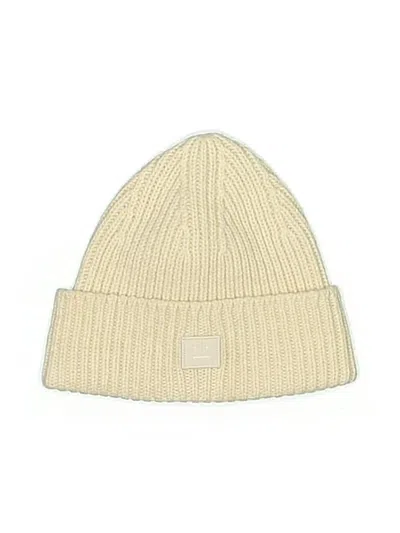 Pre-owned Acne Studios Beanie Hat In White