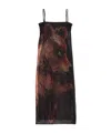 Acne Studios Bear-print Slip Dress In Multi