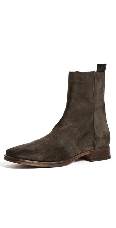 Acne Studios Bebe Suede Boots Taupe Grey