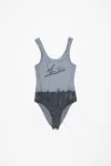 Acne Studios Bedruckter Badeanzug In Black Multicolor