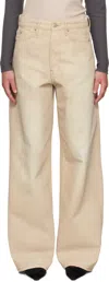 Acne Studios Beige 1981 Loose Fit Jeans In Neutral