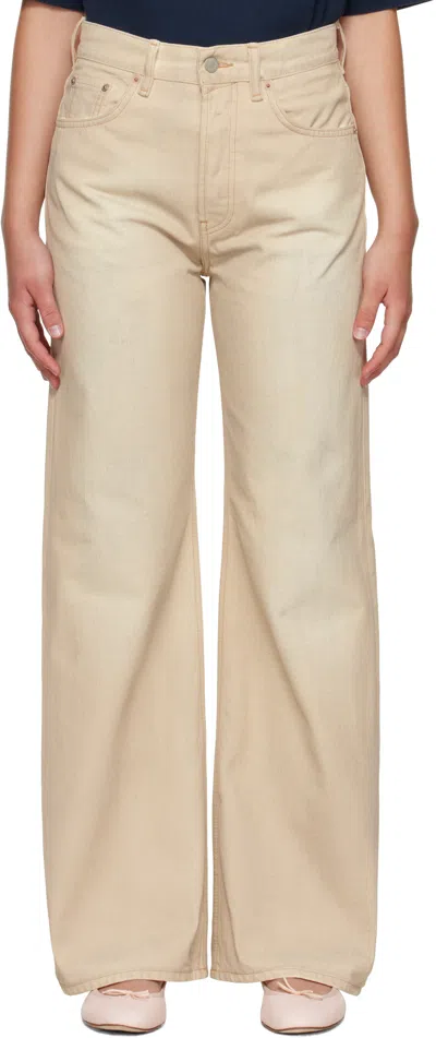ACNE STUDIOS BEIGE 2021F REGULAR FIT JEANS