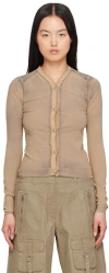 Acne Studios Beige Button-up Cardigan In Ae1 Desert Beige