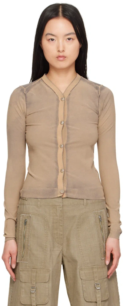 Acne Studios Beige Button-up Cardigan In Ae1 Desert Beige