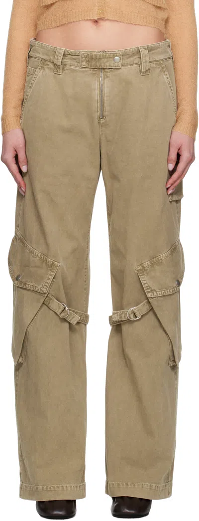 ACNE STUDIOS BEIGE CANVAS CARGO PANTS