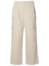 Acne Studios Patson Cotton Blend Twill Cargo Pants In Ivory