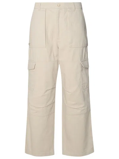 ACNE STUDIOS ACNE STUDIOS BEIGE COTTON BLEND CARGO PANTS MAN