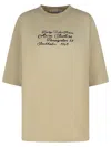 Acne Studios Graphic Print Cotton T-shirt With Short Sleeves In White