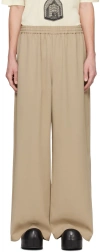 ACNE STUDIOS BEIGE EMBROIDERED TROUSERS