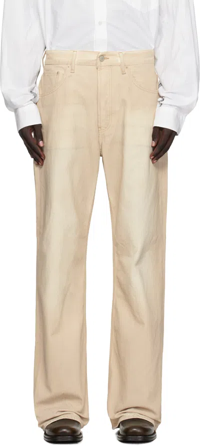 Acne Studios Beige Faded Jeans In Neutral