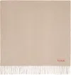 Acne Studios Beige Fringe Wool Oversized Scarf In Neutral