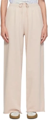 Acne Studios Beige Logo Appliqué Lounge Pants In Djo Faded Grey