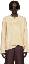 Acne Studios Edden U Long Sleeve Tee Sand Beige In Yellow