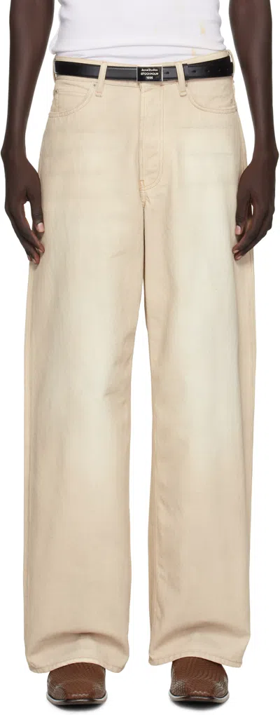 Acne Studios Beige Loose Fit 1981 Jeans