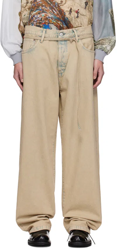 Acne Studios 1991 Toj Straight Denim Jean In 14l Light Sand