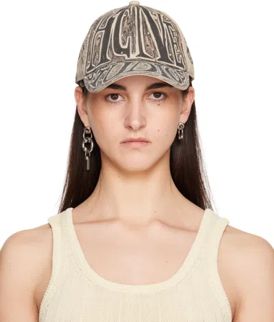 Acne Studios Beige Organic Cotton Cap In Multi
