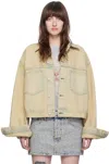 Acne Studios Beige Oversized Denim Jacket In 14l Light Sand