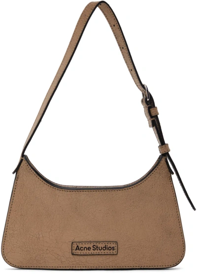 Acne Studios Beige Platt Micro Bag In Cql Dark Beige