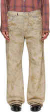 Acne Studios Beige Regular Fit 2021m Jeans In Brown
