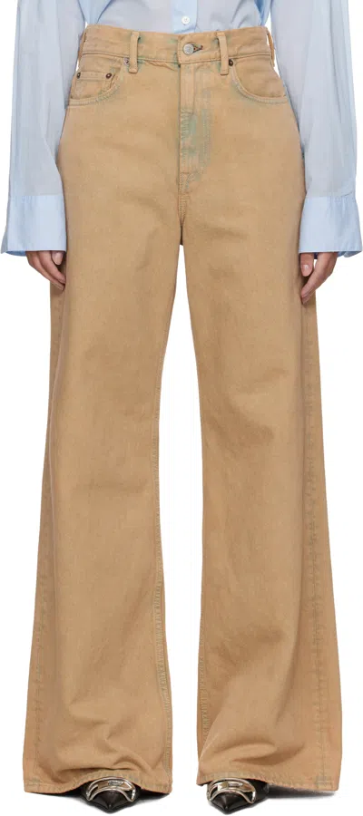 Acne Studios Beige Relaxed Fit 2022 Jeans In 14l Light Sand