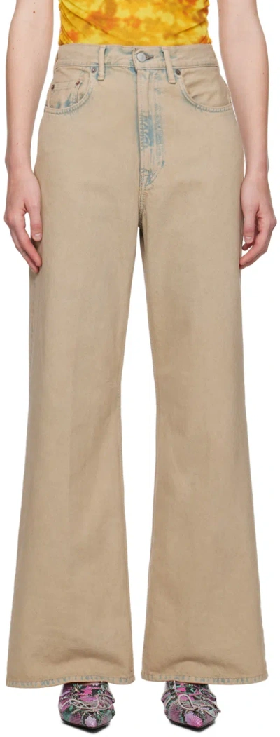 Acne Studios Beige Relaxed Fit 2022 Jeans In 14l Light Sand