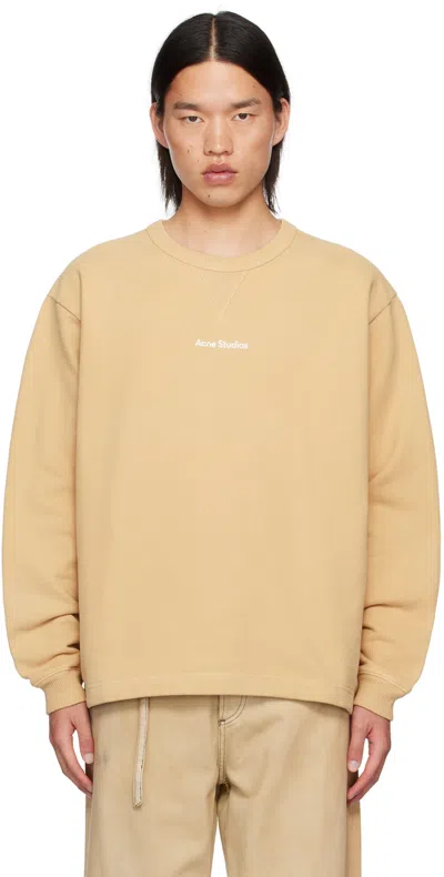 Acne Studios Beige Relaxed-fit Sweatshirt In Ae3 Wheat Beige