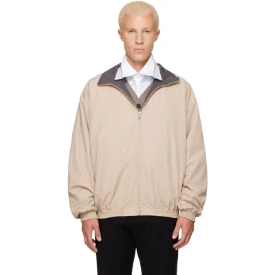 Acne Studios Beige Reversible Logo Jacket In Aek Beige