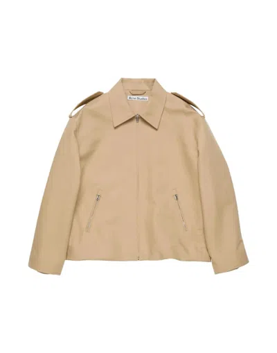 ACNE STUDIOS BEIGE SATIN COTTON JACKET