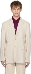 Acne Studios Single-breasted Lightweight Blazer In Cp9 Clay Beige