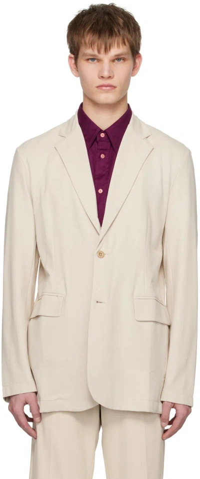 Acne Studios Single-breasted Lightweight Blazer In Cp9 Clay Beige