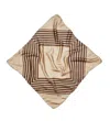Acne Studios Beige Striped Scarf In Brown