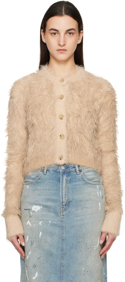 Acne Studios Beige Textured Cardigan In Aek Beige