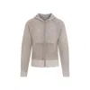 Acne Studios Beige Wool Full Zip Cardigan In Neutrals