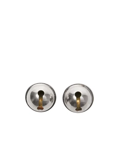Acne Studios Bell-shaped Earrings In Silver