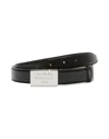 Acne Studios Black Leather Belt With Polished Metal Buckle In Black