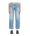Acne Studios Belt Loop Button Jeans In Blue