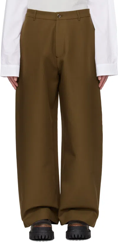 Acne Studios Belt-loop Casual Pants In Brown
