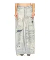 Acne Studios Belt Loop Denim Trousers In White
