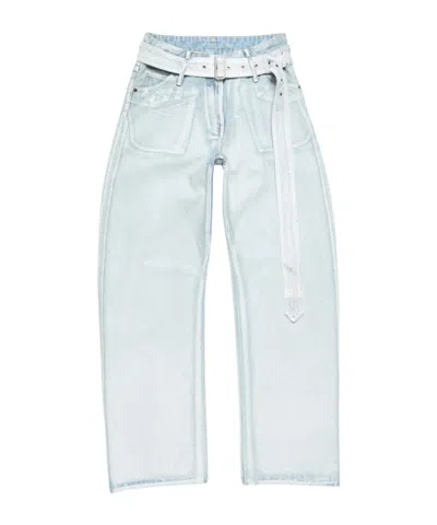 Acne Studios Belt Loop Jeans In Blue
