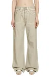 Acne Studios Belt Loop Jeans In Brown