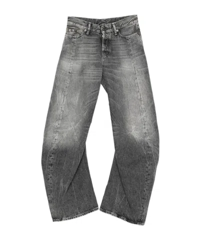 Acne Studios Belt Loop Jeans In Gray