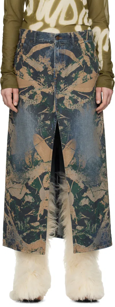 Acne Studios Belt-loop Skirt In Multicolor