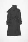 Acne Studios Belted Coat In Grey,black