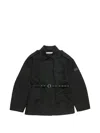 Acne Studios Belted Flap-pocket Jacket In Black