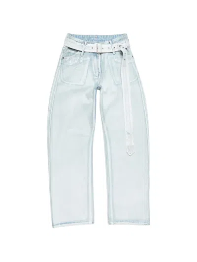 Acne Studios Belted Jeans In Blue