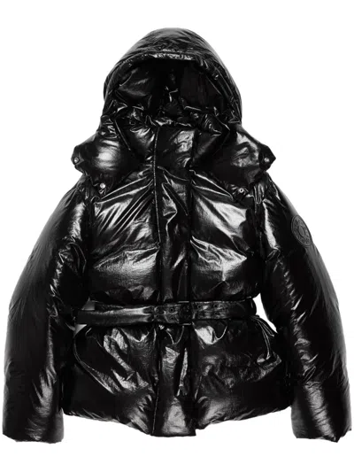 Acne Studios Belted Puffer Jacket In Black