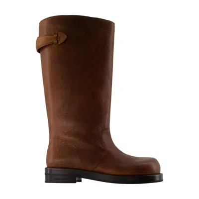 Acne Studios Beshay Saian Boots In Brown