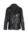 Acne Studios Biker Jacket In Black Leather In Black