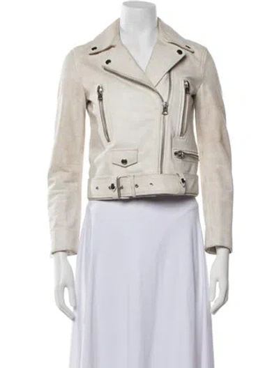 Pre-owned Acne Studios Biker Jacket In Neutrals